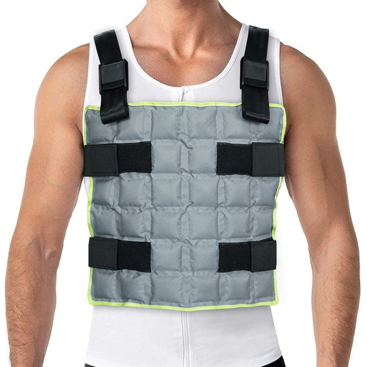 Unisex nan adjustable training weight vest with modular weight pockets, Velcro fastening, and padded shoulder straps Mune Fashion