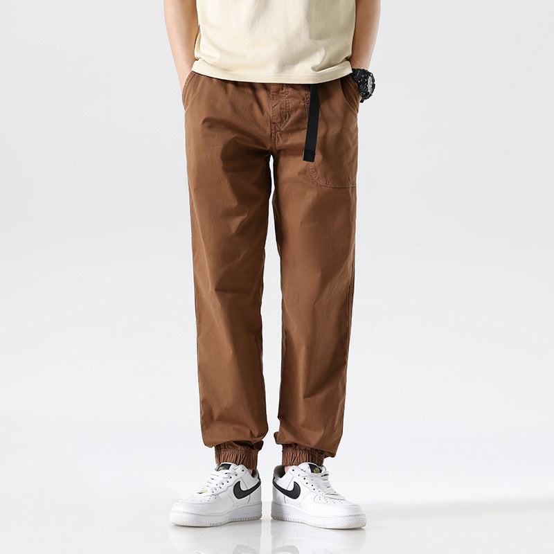 Herren Cargojoggerhose aus Baumwoll-Twill mit Tunnelzugbund und geripptem Knöchelabschluss Mune Fashion