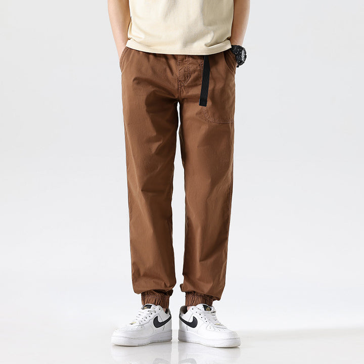 Herren Cargojoggerhose aus Baumwoll-Twill mit Tunnelzugbund und geripptem Knöchelabschluss Mune Fashion