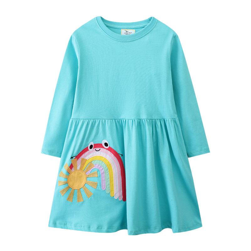 Girls tulle dress with playful rainbow motif Mune Fashion