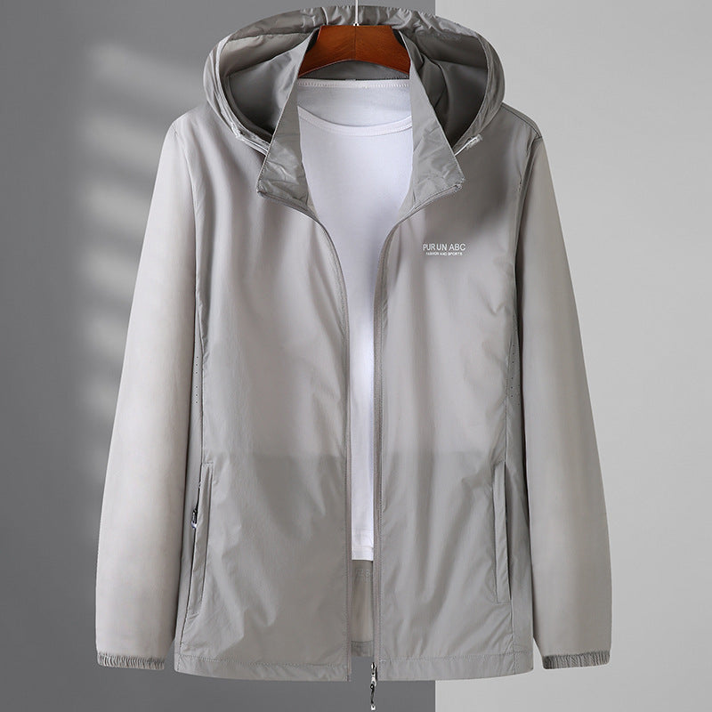 Men's Ultralight Packable Hooded Outdoor Jacket with Two-Way Zipper Mune Fashion