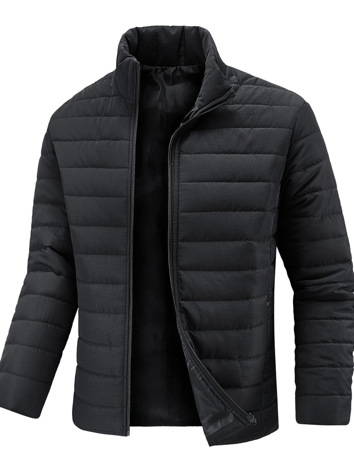 Men's ultra-light quilted stand collar insulation jacket with concealed zipper Mune Fashion
