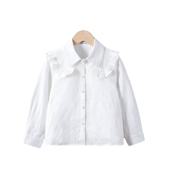 Girls' Shirt Blouse with Playful Ruffles Mune Fashion