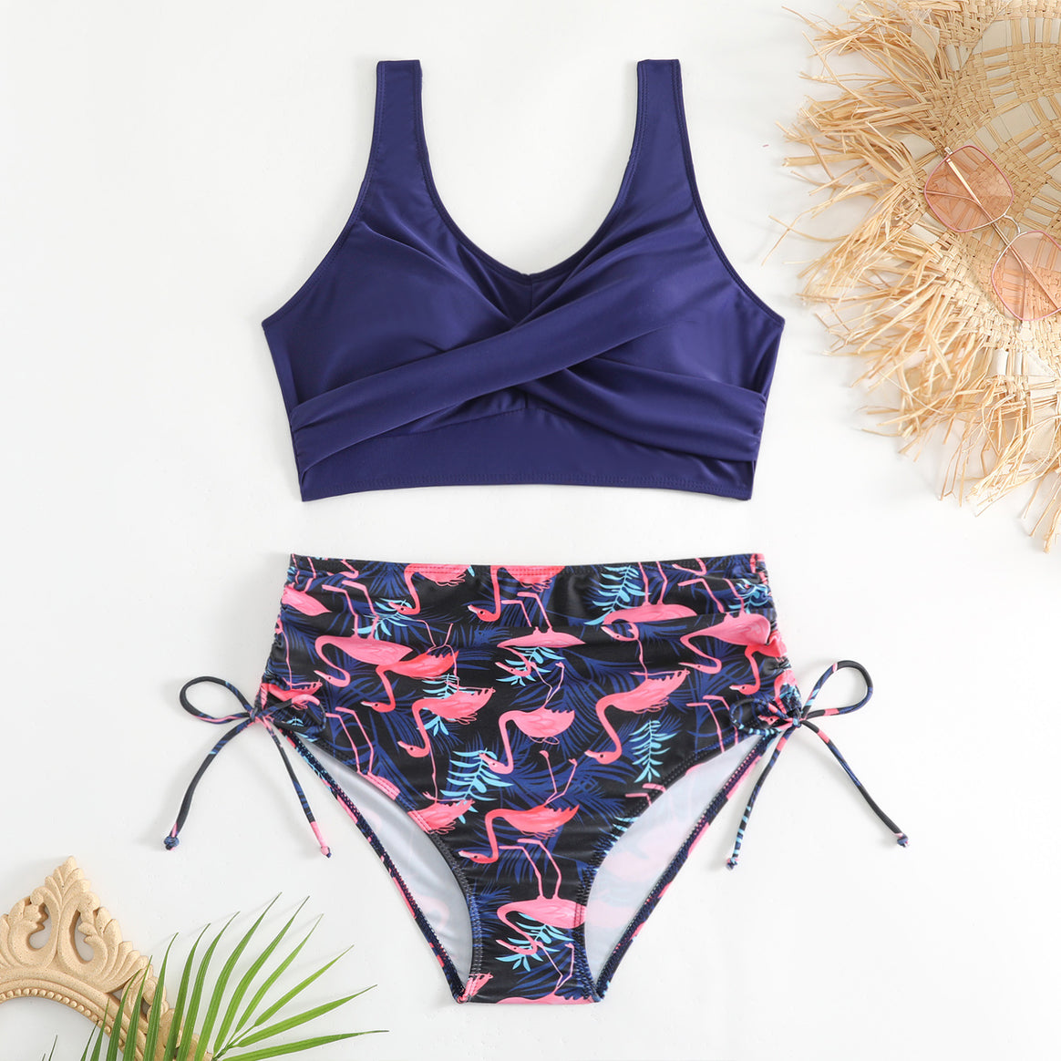 Women's bikini set with stylish wrap top and high-waisted bottoms Mune Fashion