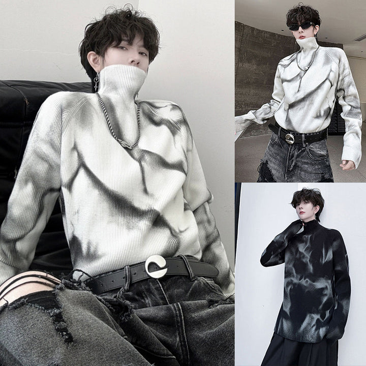 Ladies' Stylish Sweater with Elegant Marble Pattern Mune Fashion