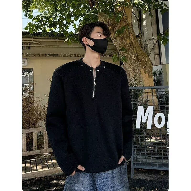 Men's High-Quality Stand-Up Collar Sweater Mune Fashion