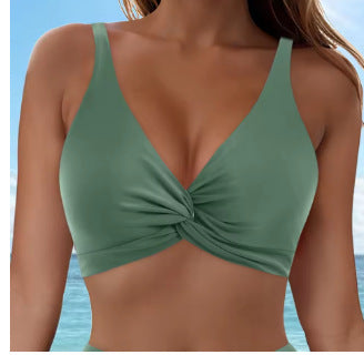 Women's Sporty Bikini Top with Twist Design Mune Fashion