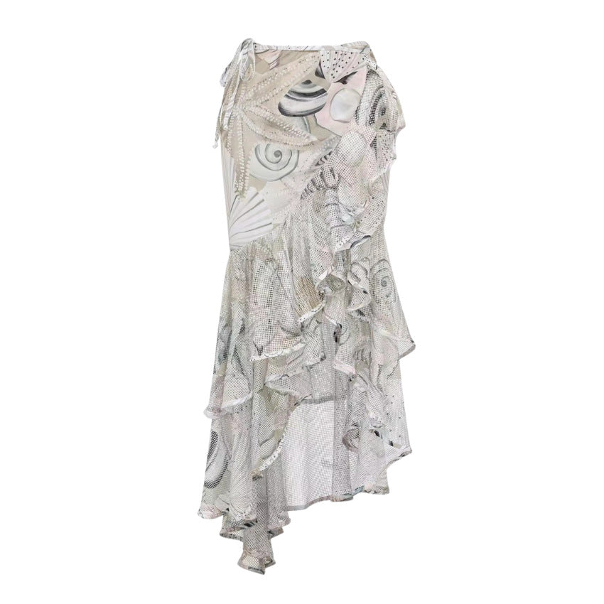 Women's One-Sided Swimsuit with Floral Application Mune Fashion