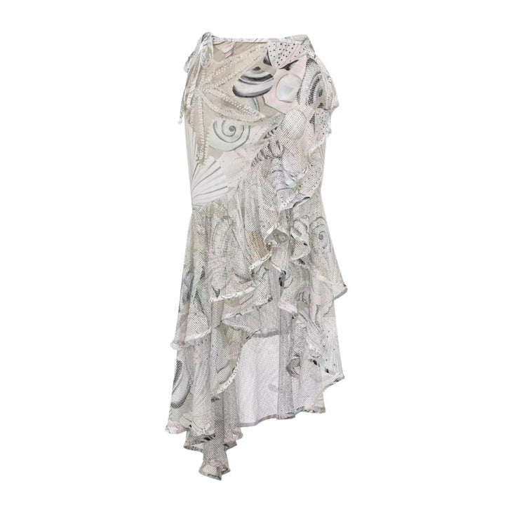 Women's One-Sided Swimsuit with Floral Application Mune Fashion