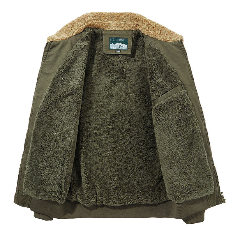 Men's pilot jacket with continuous sherpa lining and lambskin collar Mune Fashion