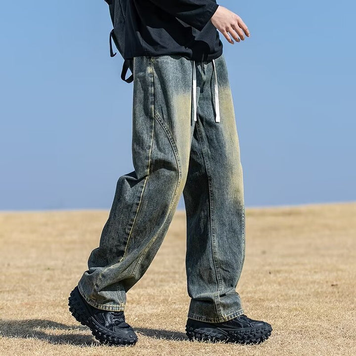 Men's Wide-Cut Denim Pants Mune Fashion 1787982091