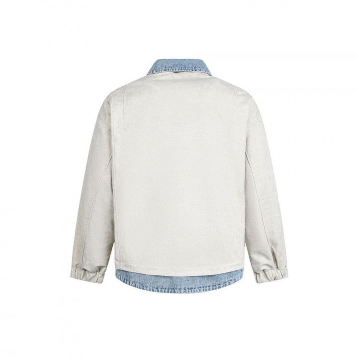 Men's layering jacket with suede look and integrated denim lining Mune Fashion