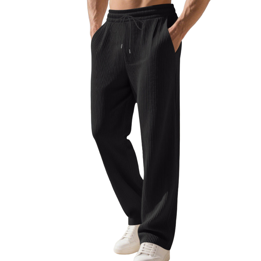 Men's Relaxed-Fit Knit Jogging Pants with Fine Rib Structure Mune Fashion