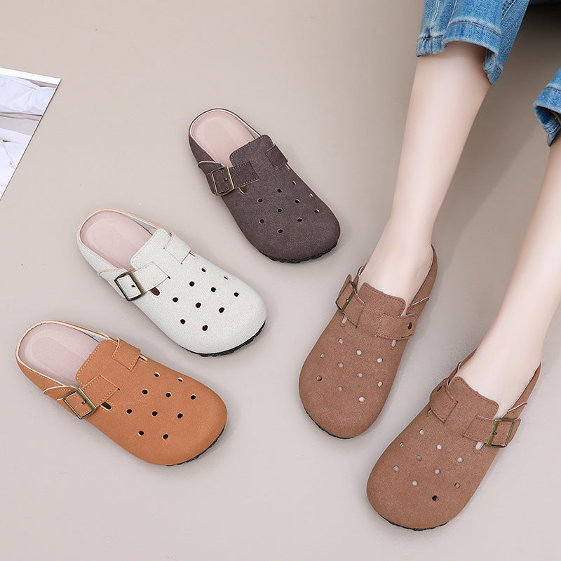 Women’s casual clog slipper with adjustable buckle and ergonomic comfort footbed Mune Fashion