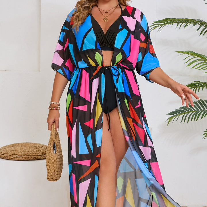 Damen Strandkimono mit lebendigem Design Echo Archiv