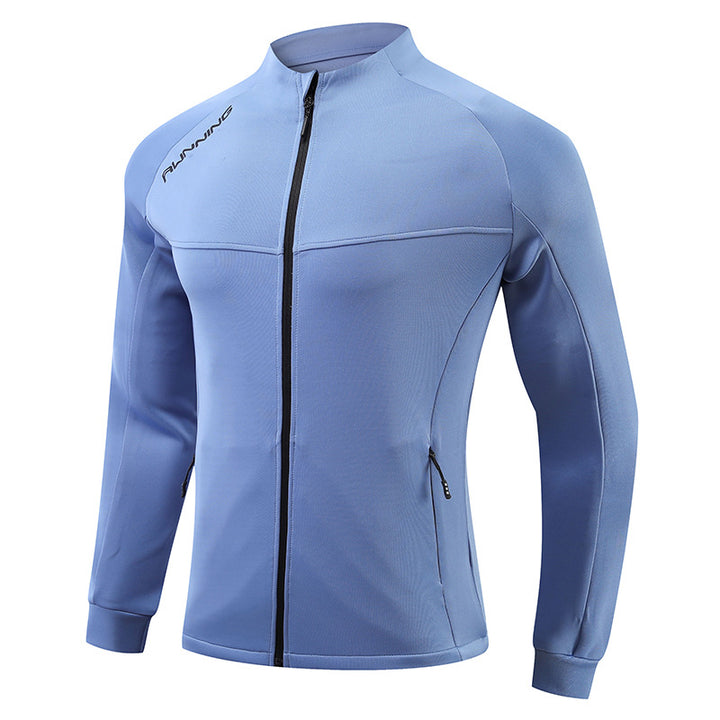 Men's running training jacket with wind-resistant stretch, slim fit and zippered pockets Mune Fashion
