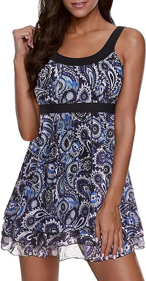 Women's swimming dress with floral pattern Mune Fashion
