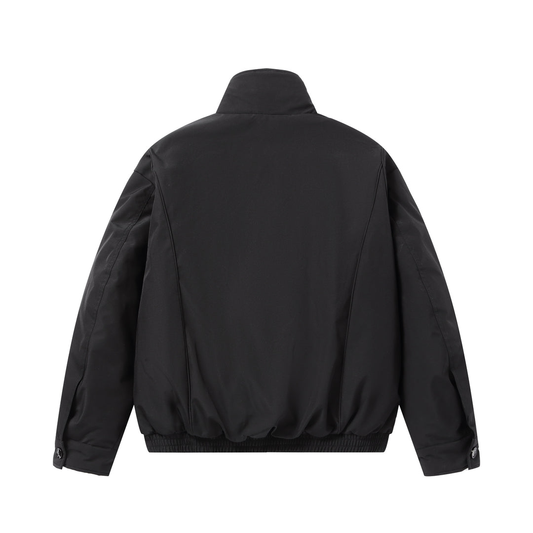 Men's short-cut thermal bomber jacket with high teddy collar Mune Fashion