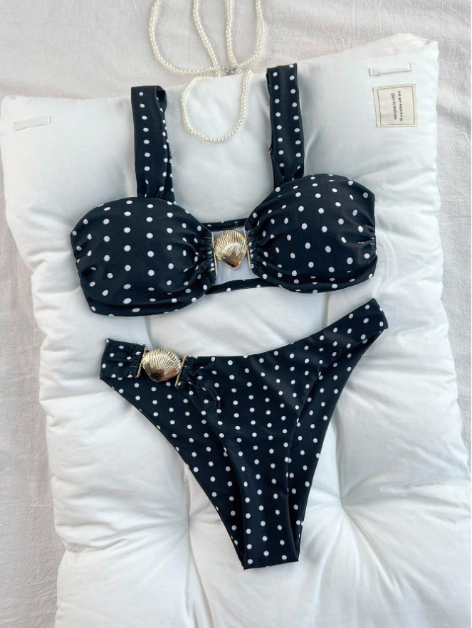 Women's bandeau bikini set with shell detail Mune Fashion