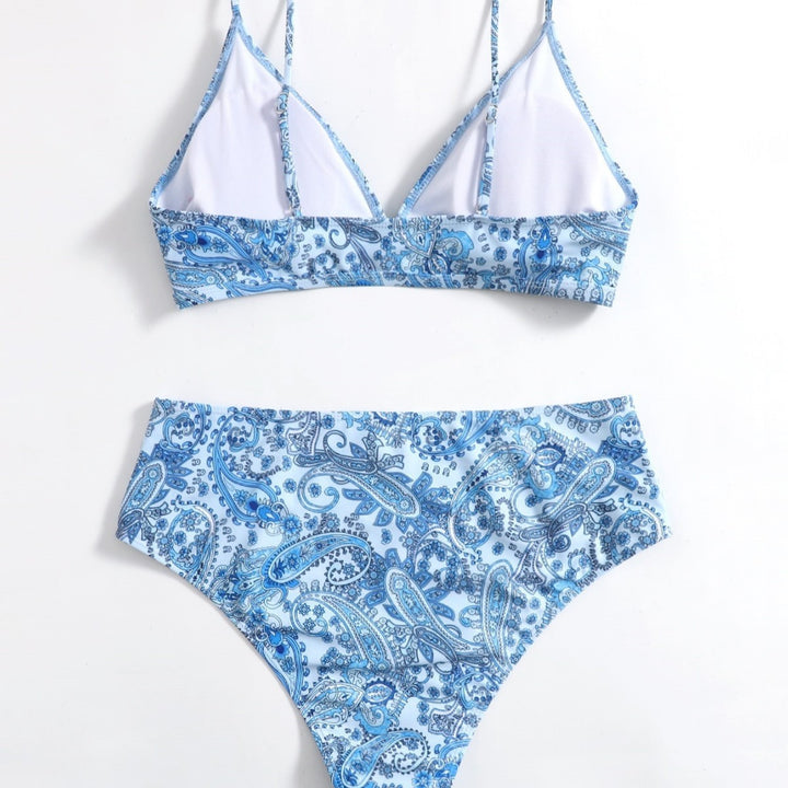 Women Bikini Set with Elegant Paisley Pattern Mune Fashion