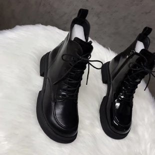 Ladies fashionable and comfortable leather ankle boots Mune Fashion