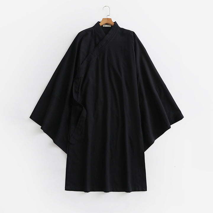 Unisex Oversize Kimono Coat with Wide Sleeves and Asymmetrical Wrap Front Mune Fashion