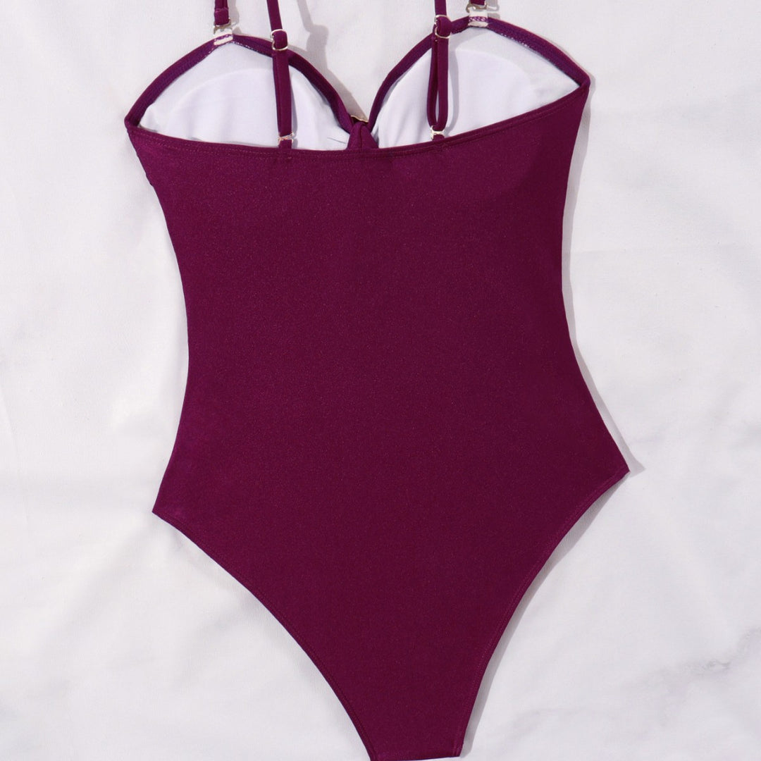 Women's One-Piece Swimsuit with Refined Lace-Up Details Mune Fashion
