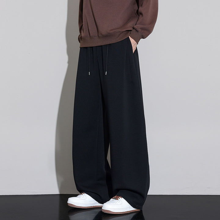 Men's Loose Fit Jogging Pants with Drawstring and Flowing Jersey Quality Mune Fashion