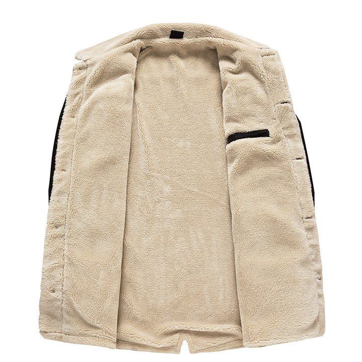 Men's Padded Denim Jacket with Sherpa Lining and Extended Outdoor Cut Mune Fashion