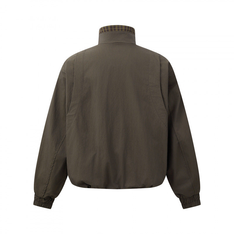 Men's short jacket with stand-up collar and decorative toggle fastenings Mune Fashion