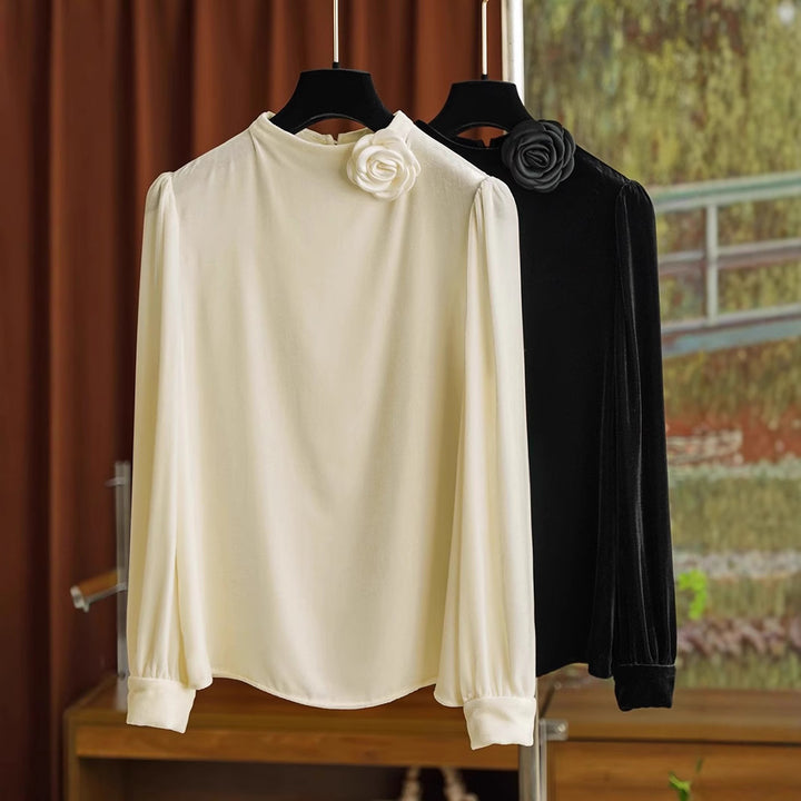 Women Elegant Blouse with Ruffle Detail Mune Fashion
