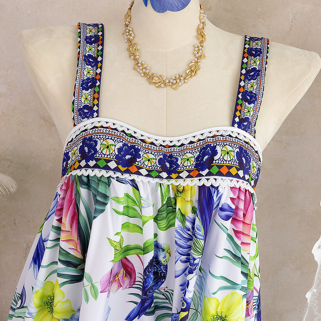 Women's airy summer dress with floral pattern Mune Fashion