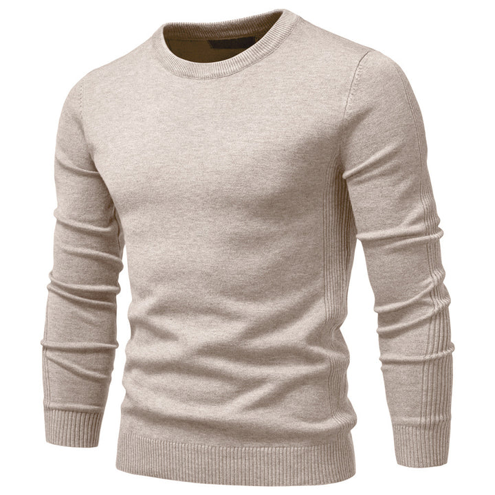 Men's nano minimalist round neck fine knit with flat shoulder seam and ribbed cuffs Mune Fashion