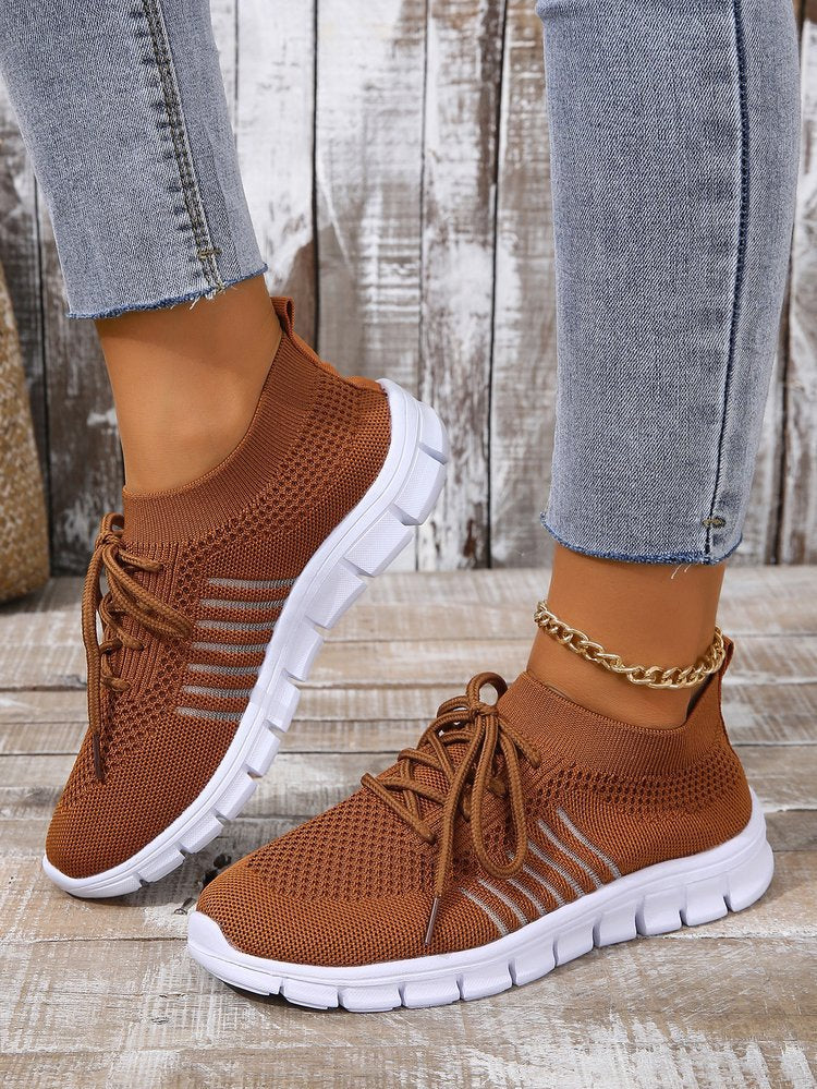 Women's  lightweight knitted sneaker slippers with sock-like shaft and flexible sole Mune Fashion