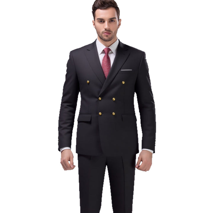Men's double-breasted evening blazer with decorative buttons, slim silhouette and elegant finish Mune Fashion