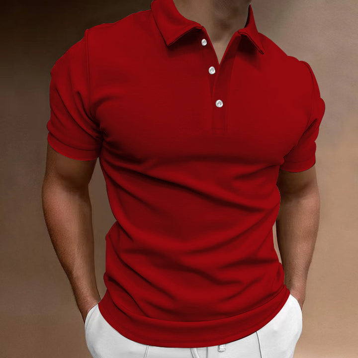 Men's slim fit stretch polo shirt with kent collar and elastic hem Mune Fashion