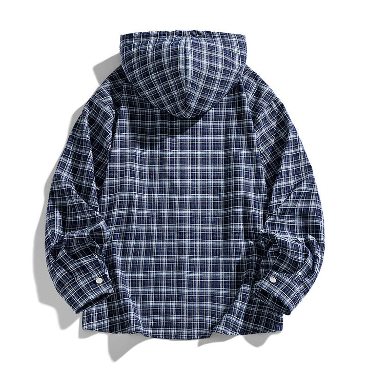 Men's Multifunctional Hooded Jacket in Checked Fabric Mune Fashion