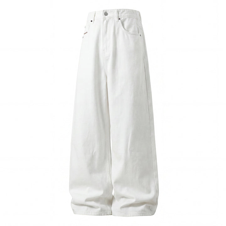Women Extra Wide High-Waist Denim Palazzo Pants with High Waist and Clean Look Mune Fashion