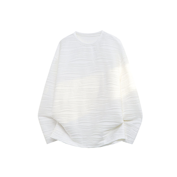 Unisex Oversize Wave Structure Sweatshirt with Round Neck Mune Fashion