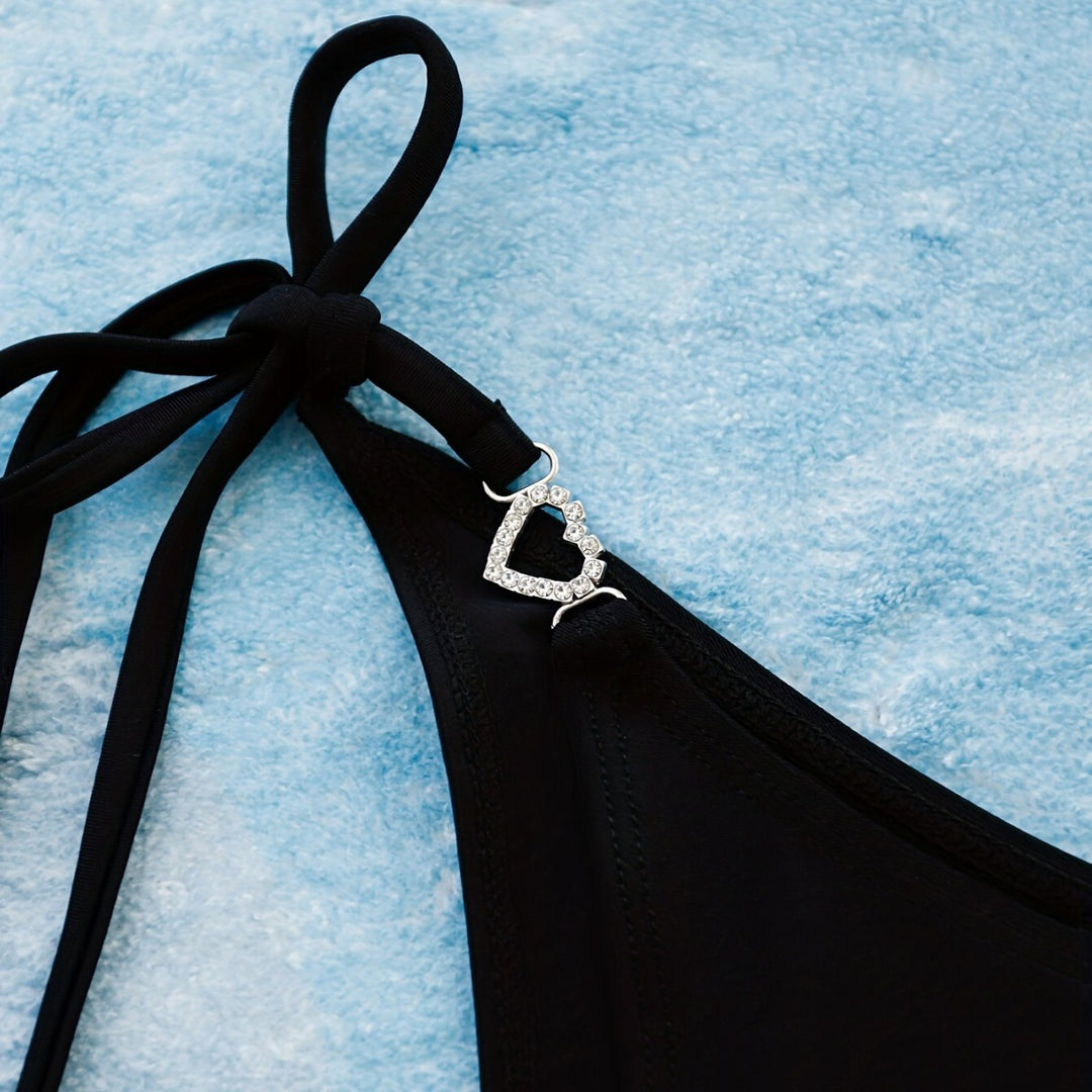 Women Triangle Bikini with Sparkling Jewelry Details Mune Fashion