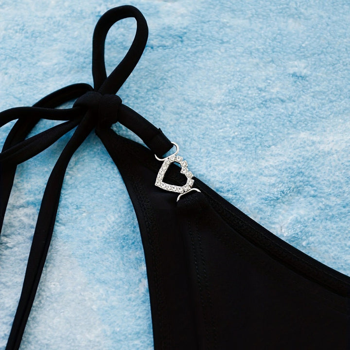 Women Triangle Bikini with Sparkling Jewelry Details Mune Fashion