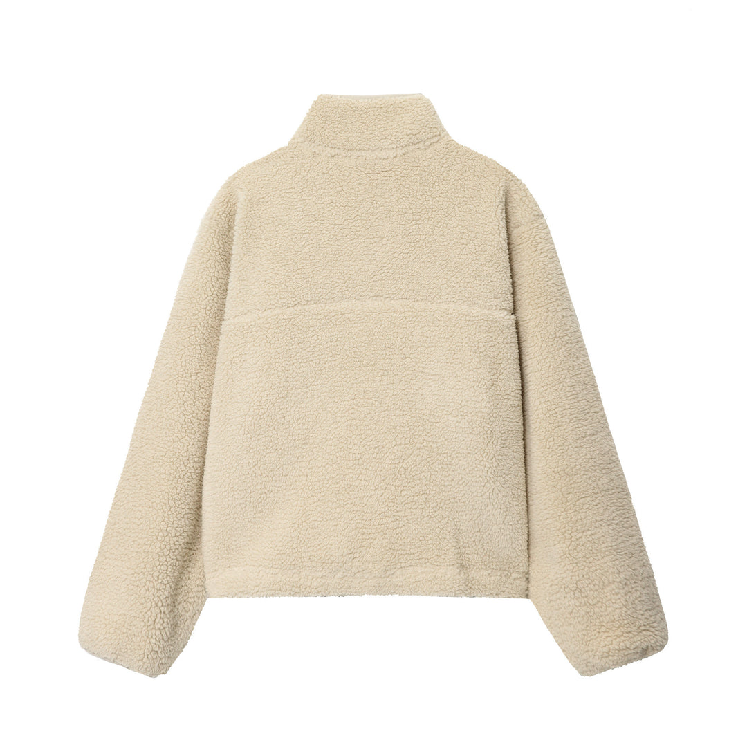 Women's cozy teddy fleece half-zip pullover with kangaroo pocket Mune Fashion