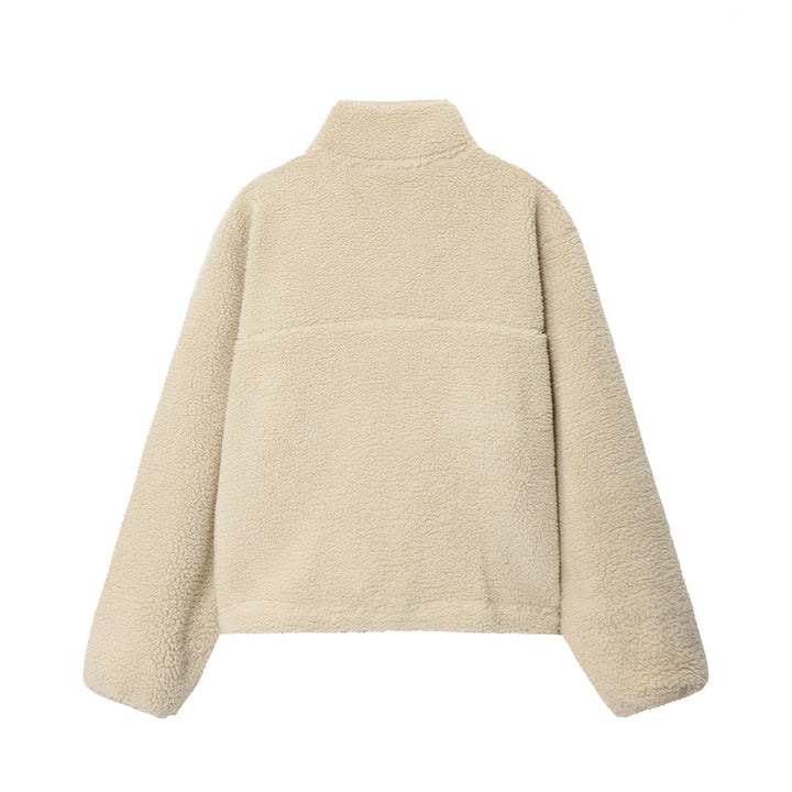Women's cozy teddy fleece half-zip pullover with kangaroo pocket Mune Fashion