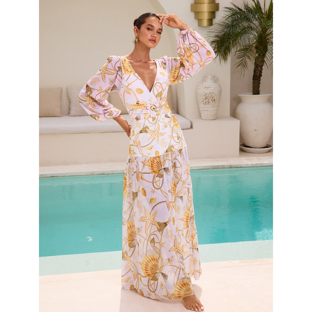 Ladies' Swimsuit and Maxi Skirt Set Mune Fashion