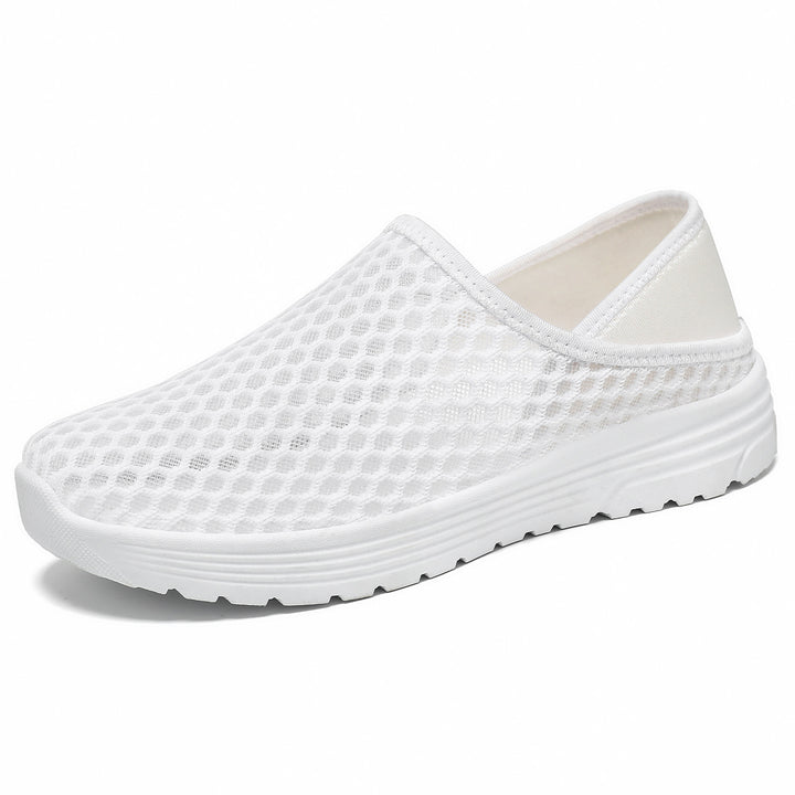 Women nan breathable mesh slip-on clog sneakers with memory footbed and cushioning EVA sole Mune Fashion