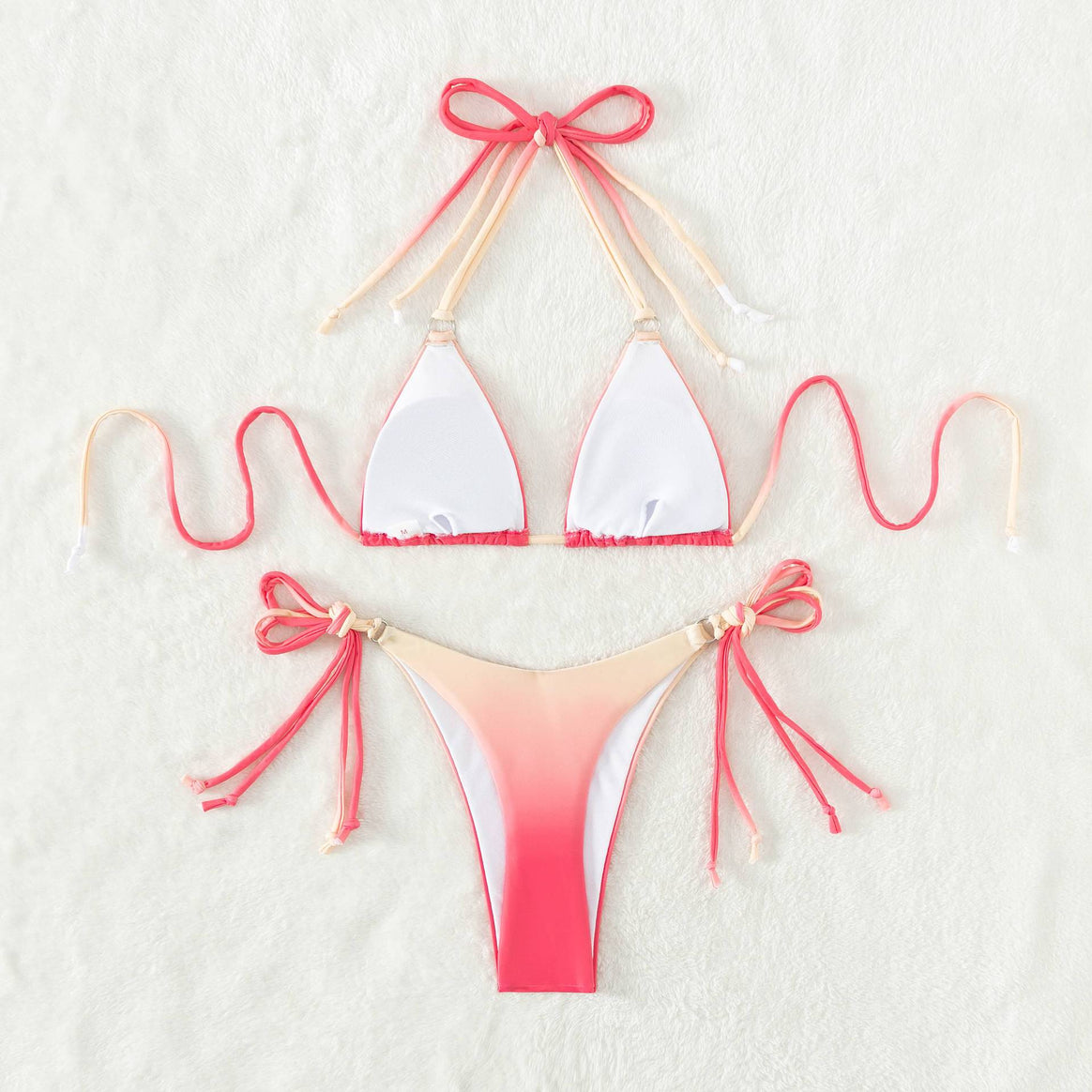 Women's triangle bikini with customizable tying system and trendy gradient Mune Fashion