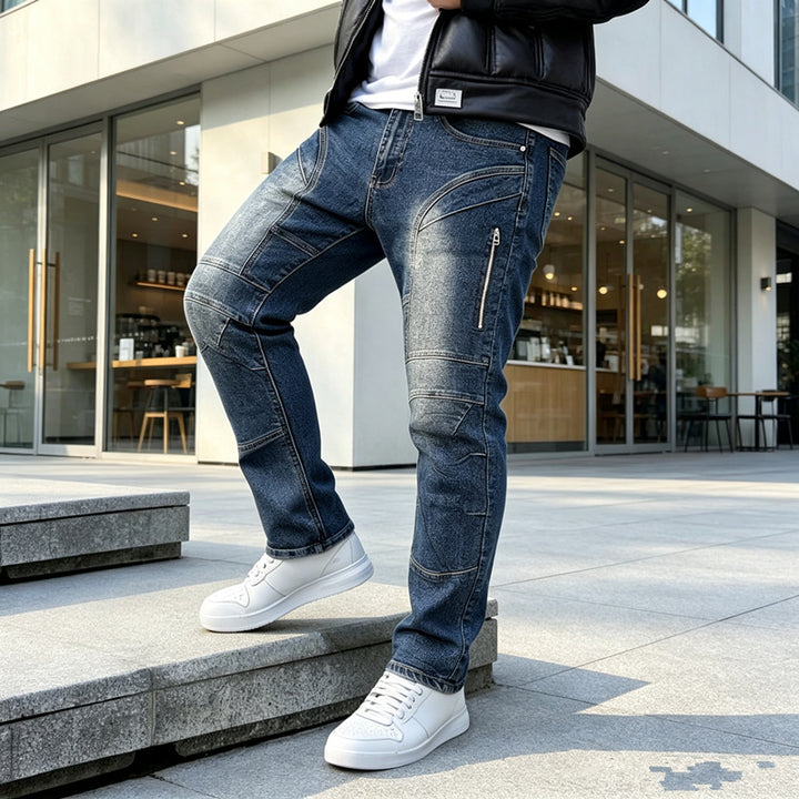 Men's Fashion Cargo Jeans with Zipper Mune Fashion