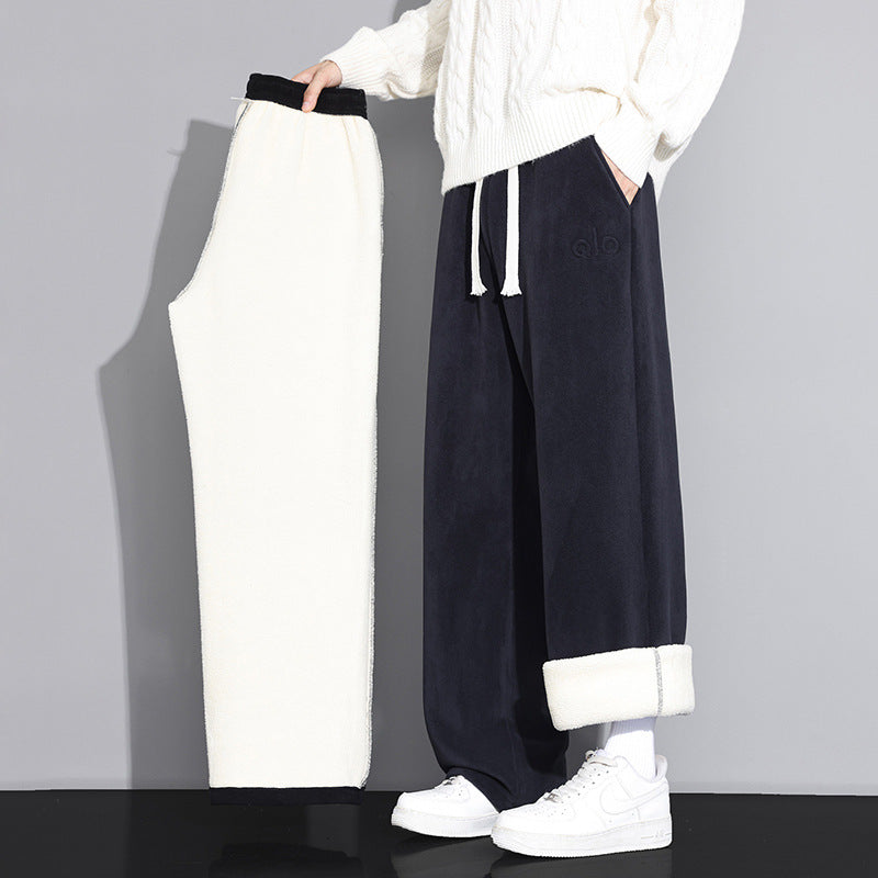 Unisex Casual Relaxed Fit Plush Pants