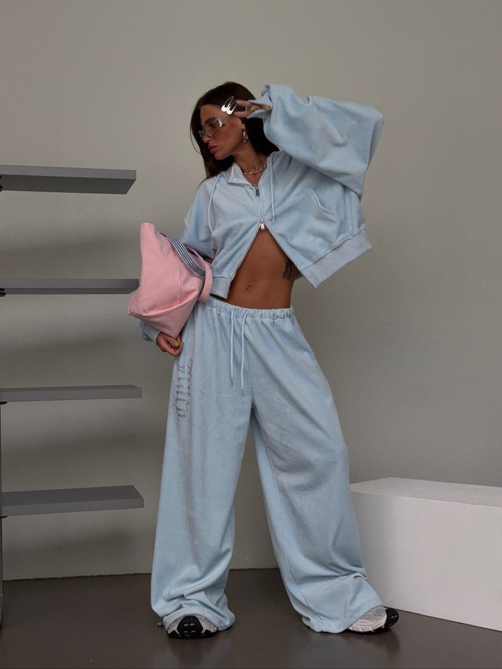 Women Sweat Blazer and Oversized Jogging Pants Mune Fashion