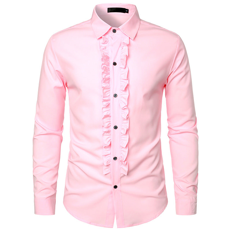 Men's Ruffle Shirt Mune Fashion